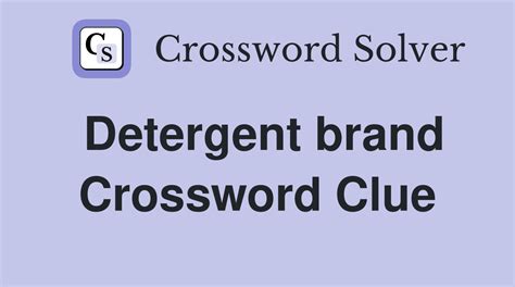 detergent brand crossword clue